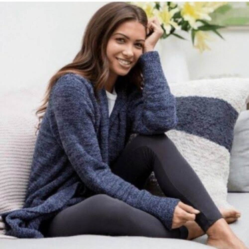 BAREFOOT DREAMS CozyChic Lite Long Hooded Cardigan Style 905
